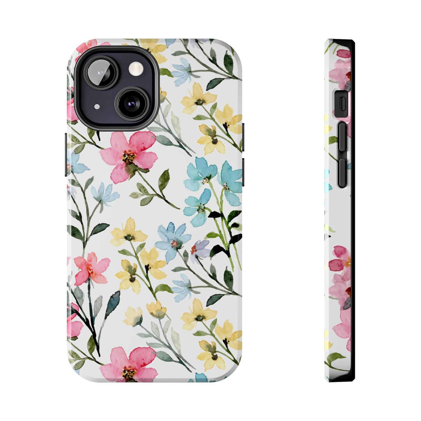 Watercolor Floral Bliss – iPhone Series Case with Pastel Flower Design