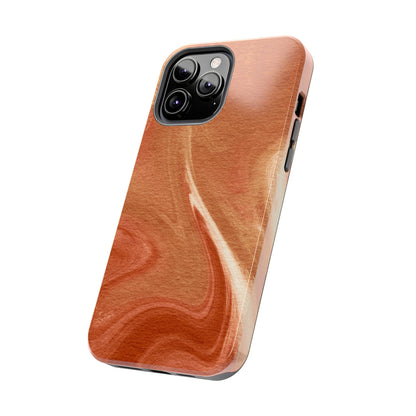 Earthy Terracotta Swirl MagSafe iPhone Case – Elegant Design with Magnetic Precision