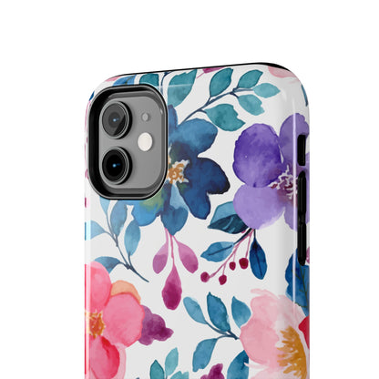 Mystic Bloom – iPhone Case with Elegant Watercolor Floral Design