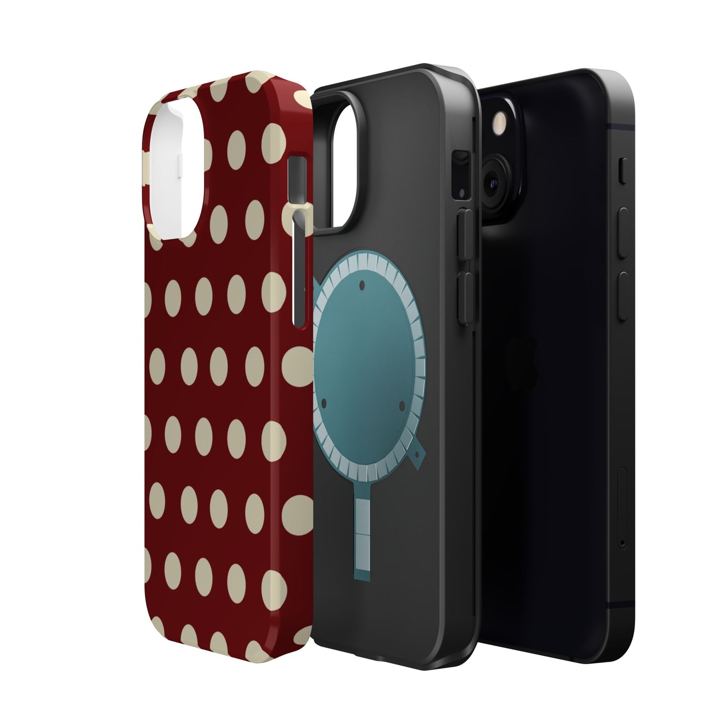 Classic Red & Cream Polka Dots - MagSafe iPhone Case