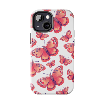 Coral Butterfly iPhone Case – Slim, Protective Design with Bold Watercolor Print