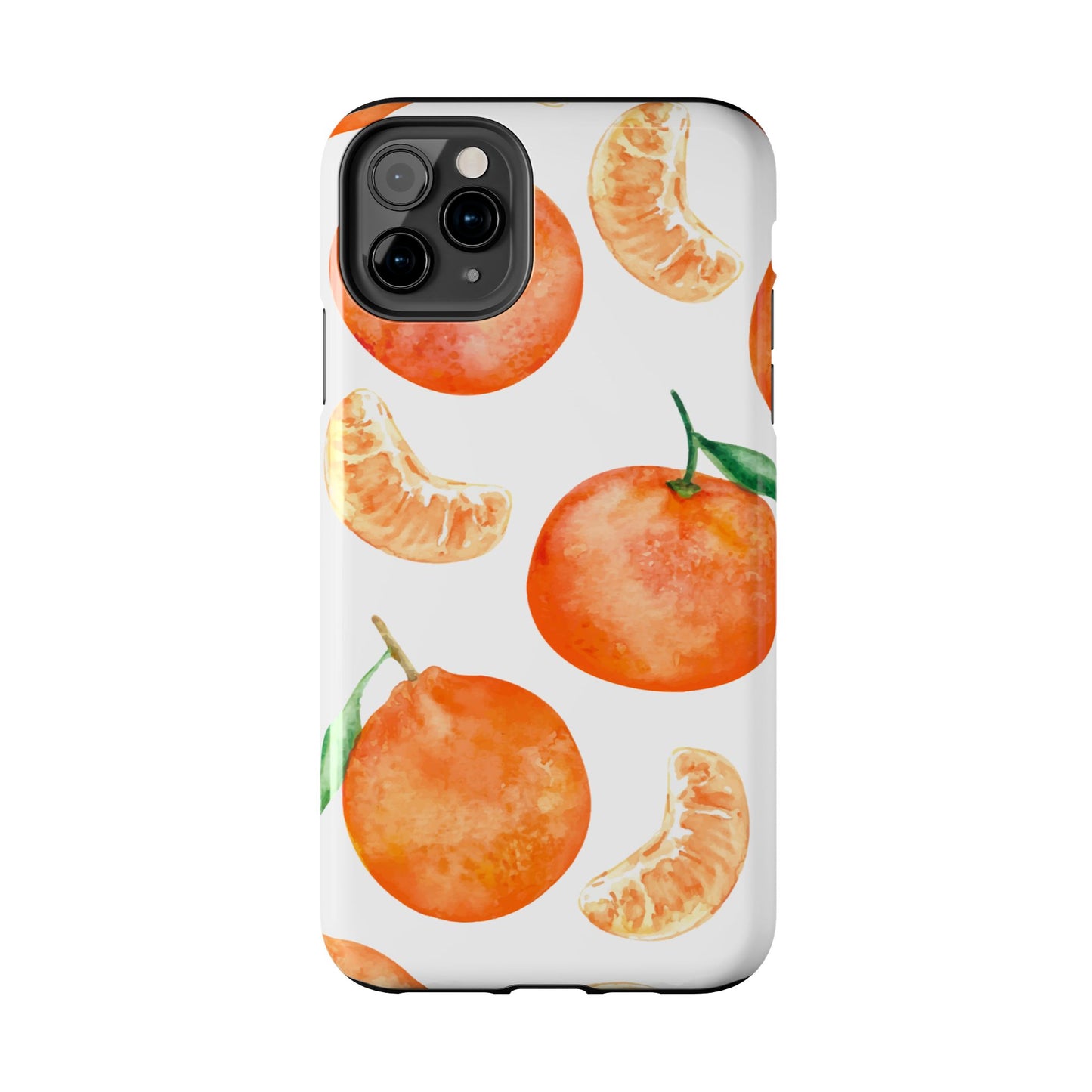 Tangerine Dreams Tough iPhone Case – Watercolor Orange Design, Shockproof Dual Protection - BOGO Cases