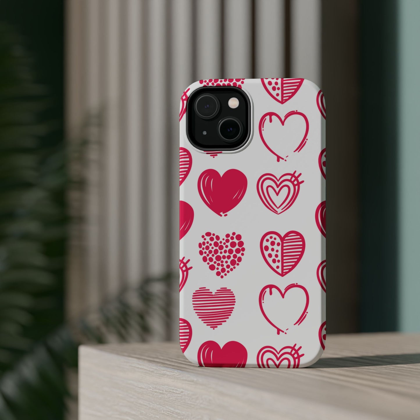 Funky Pink Hearts – MagSafe iPhone Case