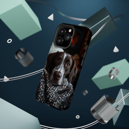 Majestic German Shorthaired Pointer MagSafe iPhone Case – Sunset Prairie Design