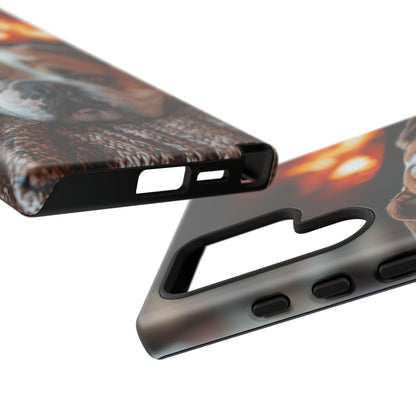 Cozy Bulldog Samsung Galaxy Case – Fireside-Inspired Protective Cover