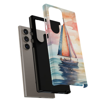 Sailboat Sunset Samsung Galaxy Case – Vibrant Watercolor Design