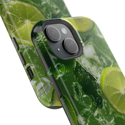 Refreshing Lime Splash MagSafe iPhone Case – Tough Protection, Vivid Dual-Layer Design