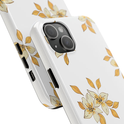 Delicate Yellow Blossom iPhone Case – Minimalist Floral Design with Matte Finish