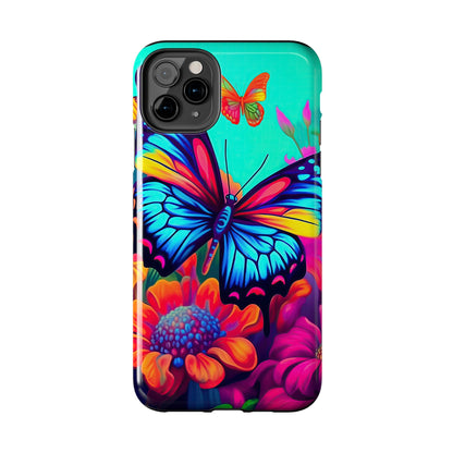 Vivid Butterfly & Floral Burst - iPhone Series Case