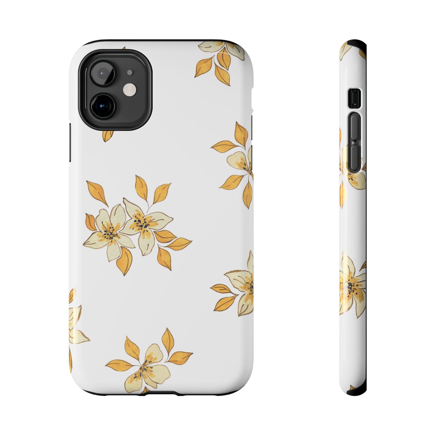 Delicate Yellow Blossom iPhone Case – Minimalist Floral Design with Matte Finish