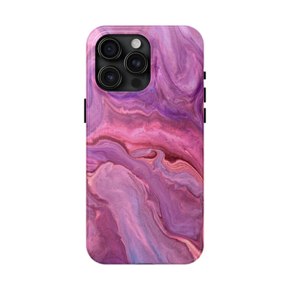 Lavender Dreamscape – iPhone Case with Pink & Purple Marble Swirl