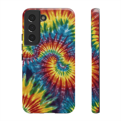 Vibrant Tie-Dye Swirl Samsung Galaxy Case – Retro Rainbow Design