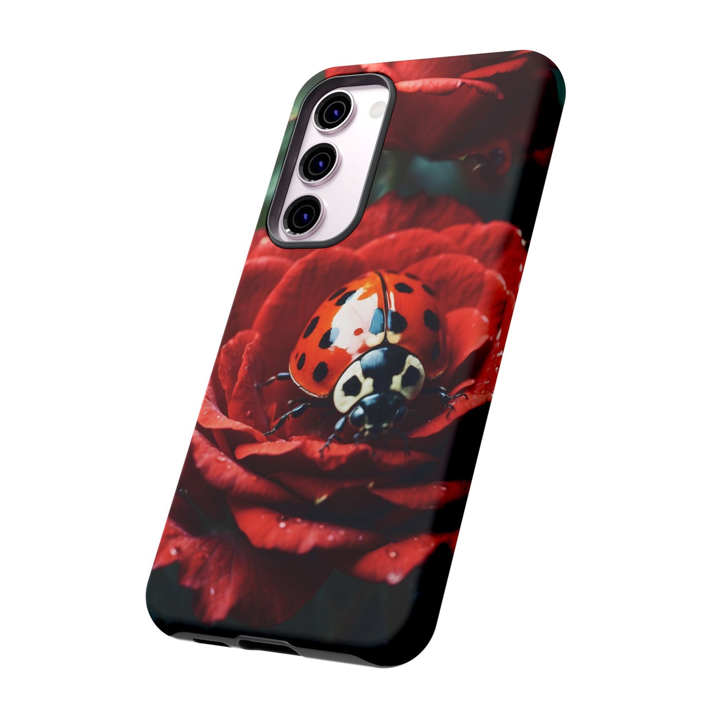 Elegant Rose & Ladybug Charm - Samsung Galaxy Case