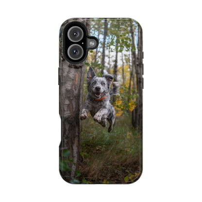 Happy Forest Dog MagSafe iPhone Case – Nature-Inspired Protective Cover