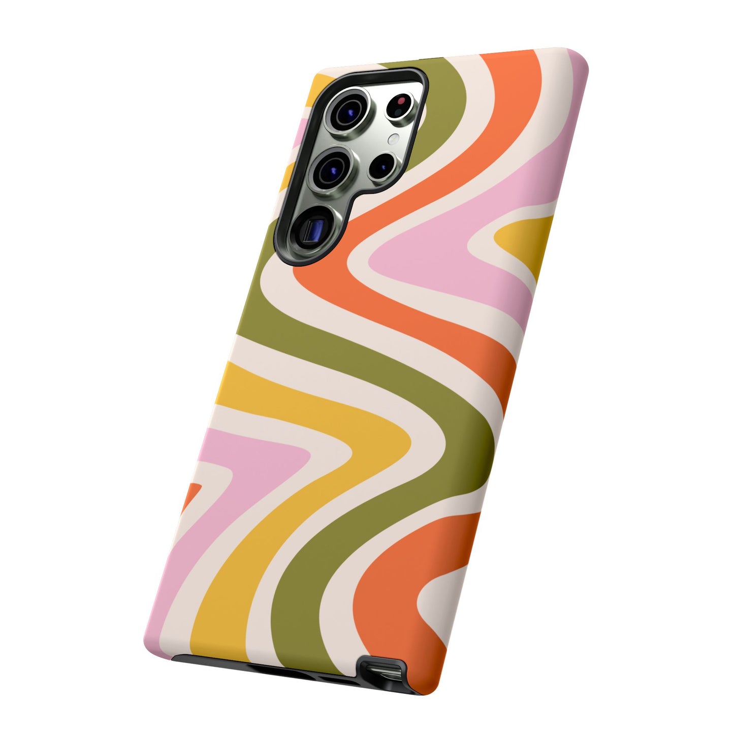 Retro Groove Samsung Galaxy Case – 70s-Inspired Design with Dual-Layer Protection