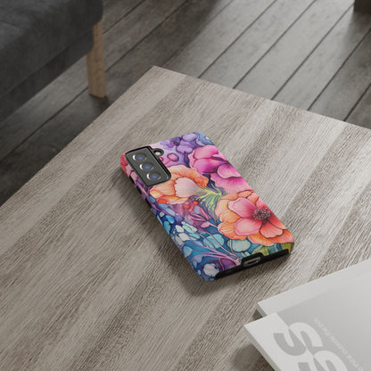 Bright Watercolor Floral Splash iPhone Series Case – Bold Artistic Design