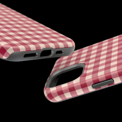 Vintage Red Gingham Check – MagSafe iPhone Case