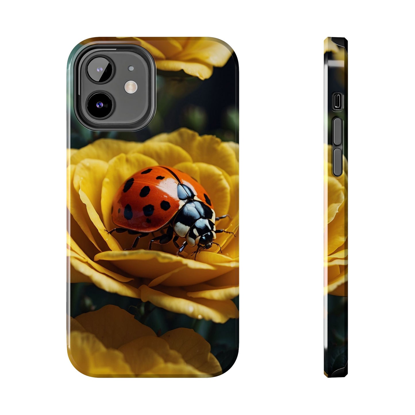 iPhone Case: Ladybug on Yellow Petals