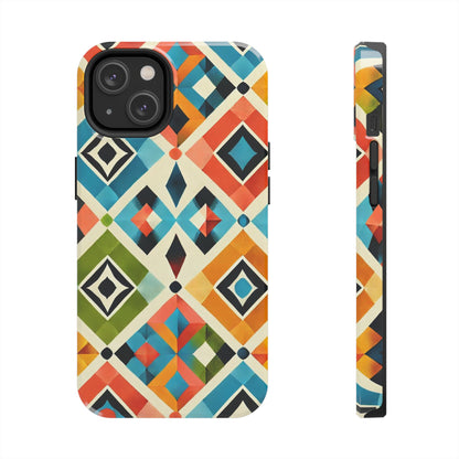 Harlequin Geometric iPhone Case - Vibrant Abstract Protective Cover