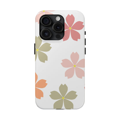 Pastel Sakura Blossom Tough iPhone Case – Durable Design with Soft Matte Finish