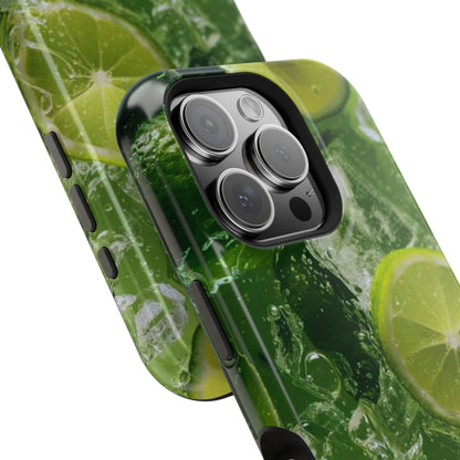 Refreshing Lime Splash MagSafe iPhone Case – Tough Protection, Vivid Dual-Layer Design