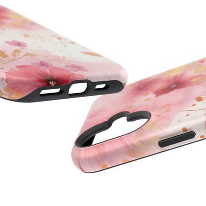 Blush Pink Floral Butterfly - MagSafe iPhone Case