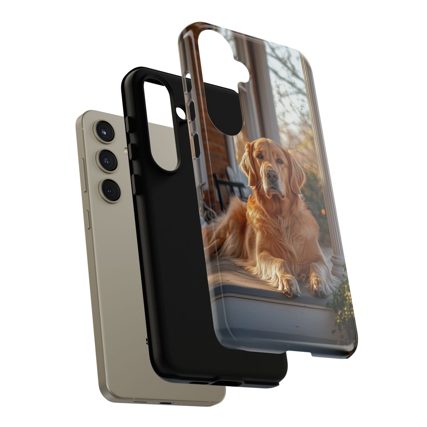 Golden Retriever on Porch - Samsung Galaxy Series Case