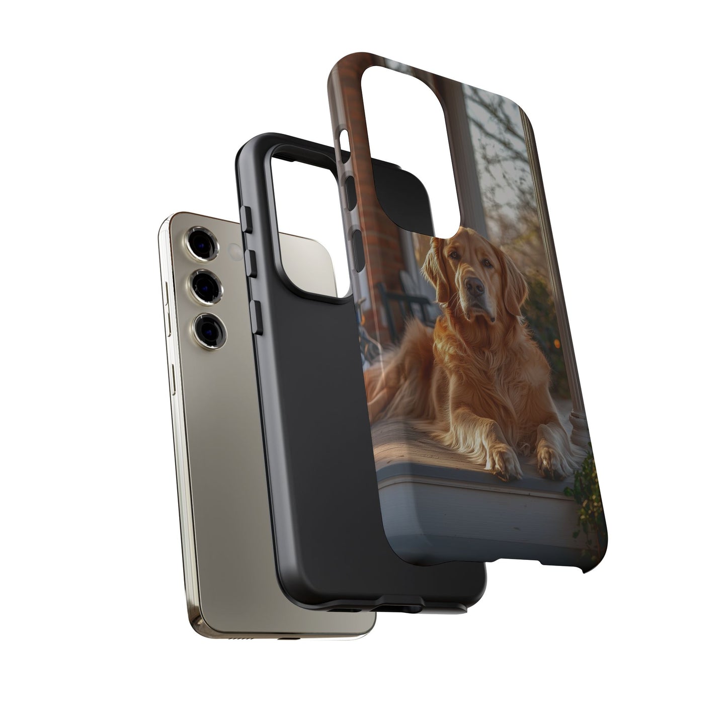 Golden Retriever on Porch - Samsung Galaxy Series Case