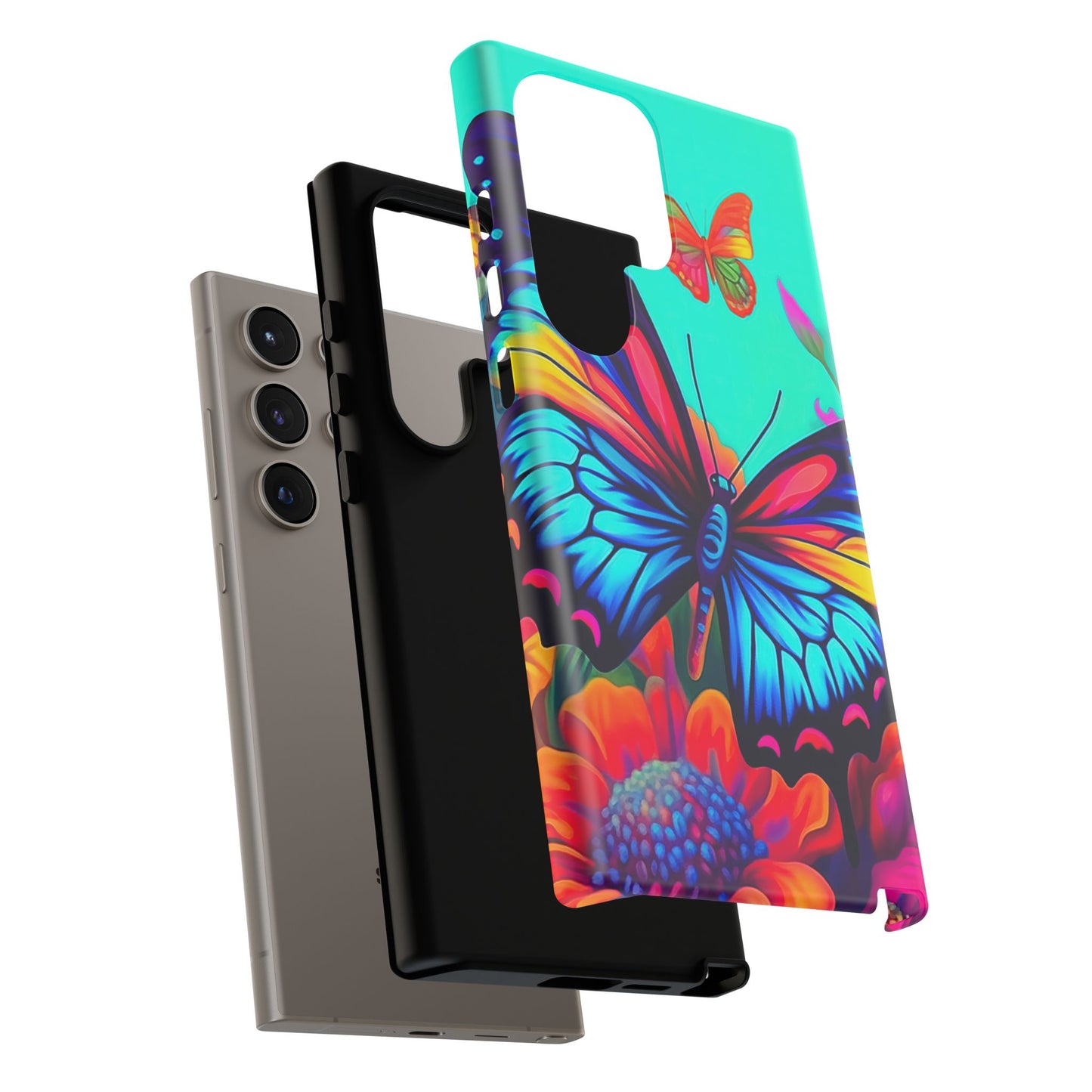 Vivid Butterfly & Floral Burst - Samsung Galaxy Case - BOGO Cases