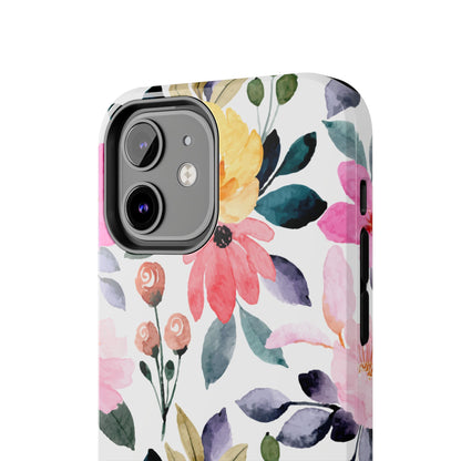 Blossoming Beauty – iPhone Series Case with Vibrant Watercolor Flowers