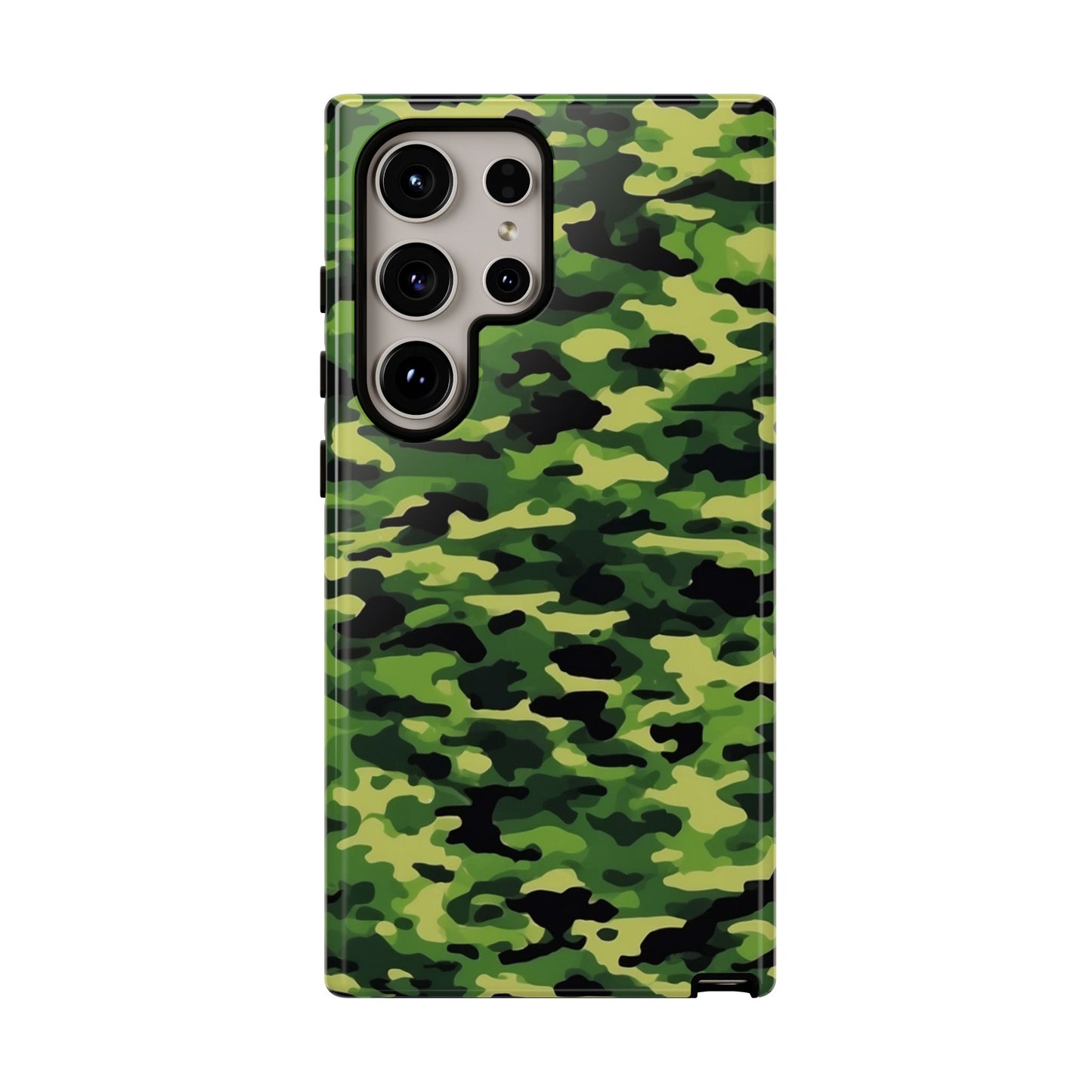 Green Woodland Camouflage – Samsung Galaxy Case, Tough Drop-Proof Design