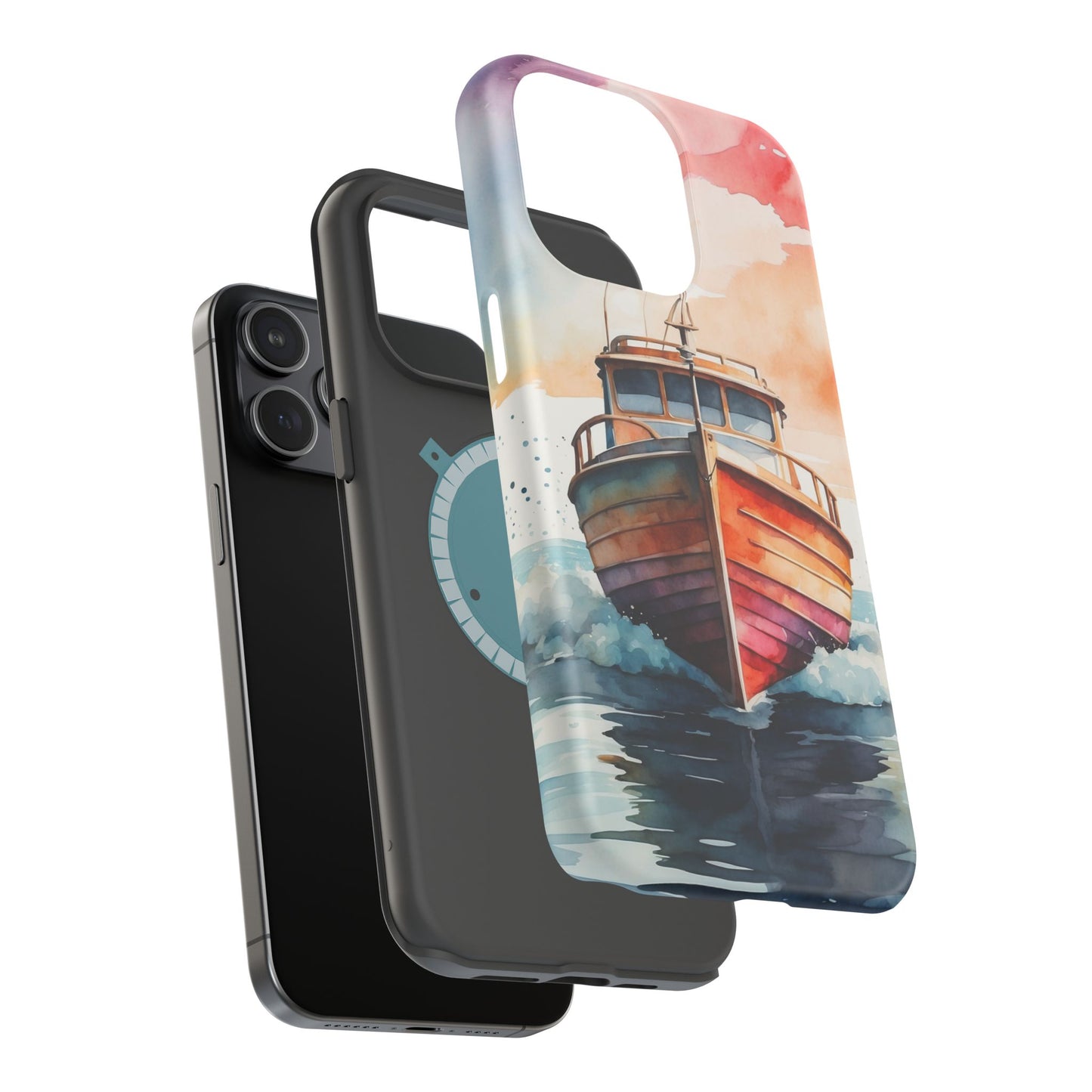 Sunset Sail Watercolor Boat –  MagSafe iPhone Series Case