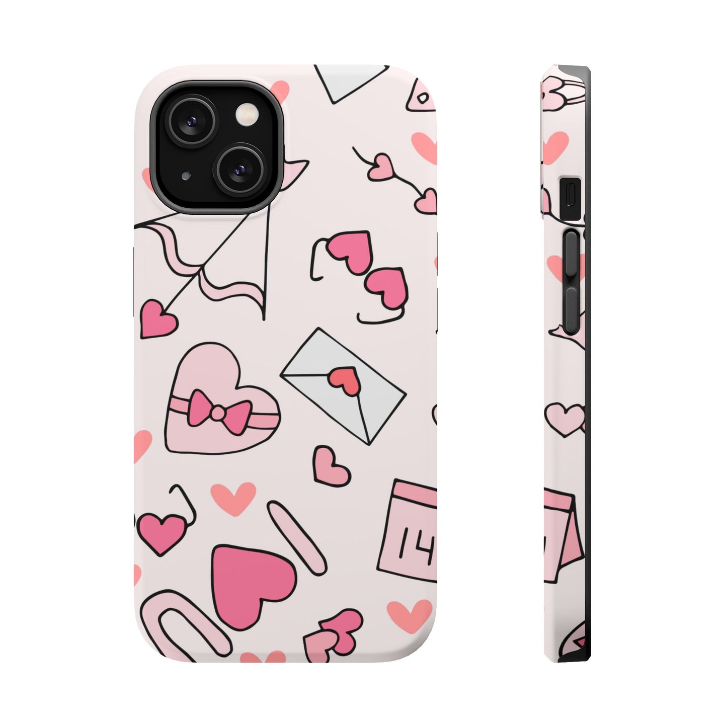 Valentine's Day Scribbles MagSafe iPhone Case