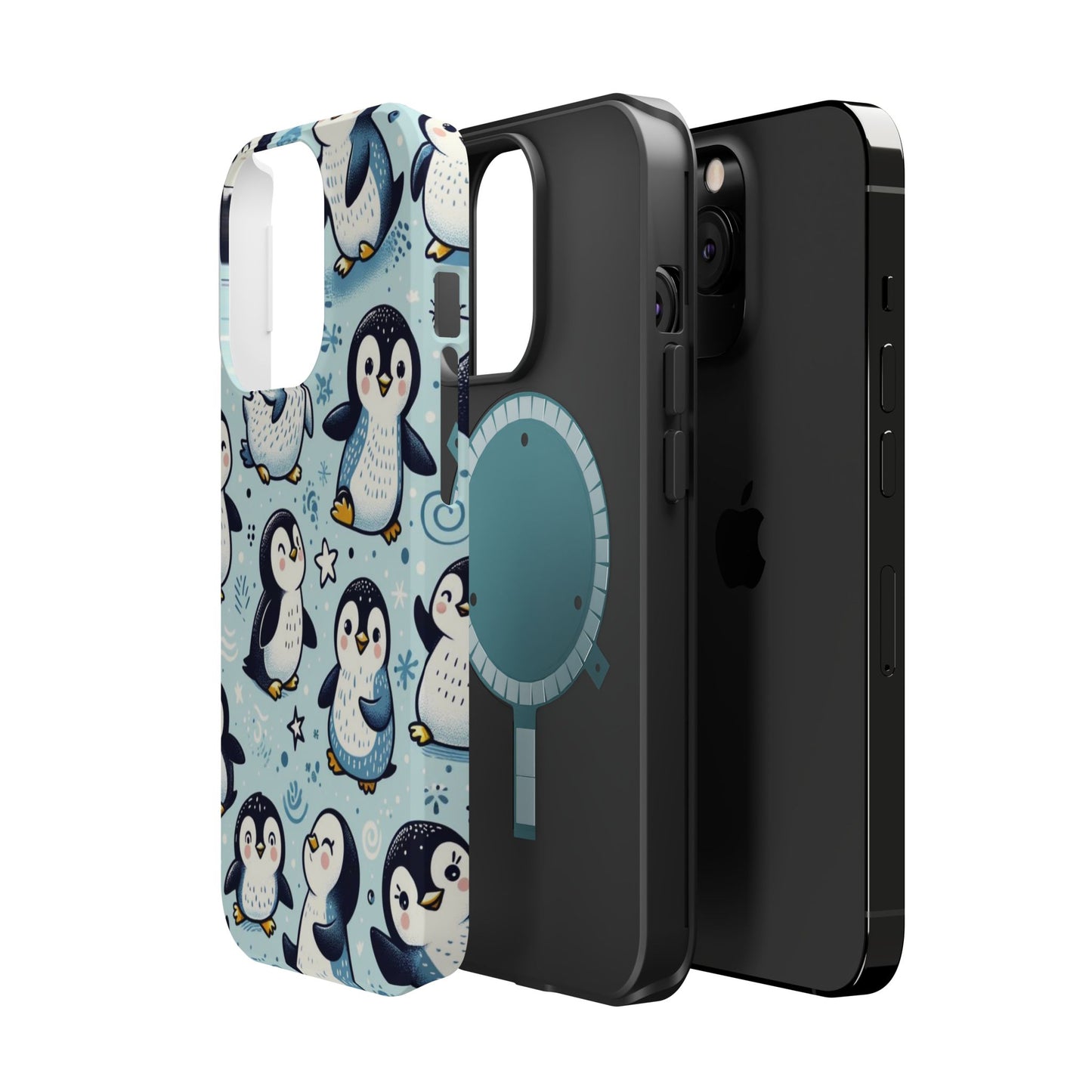 Cute Penguin Parade iPhone Case