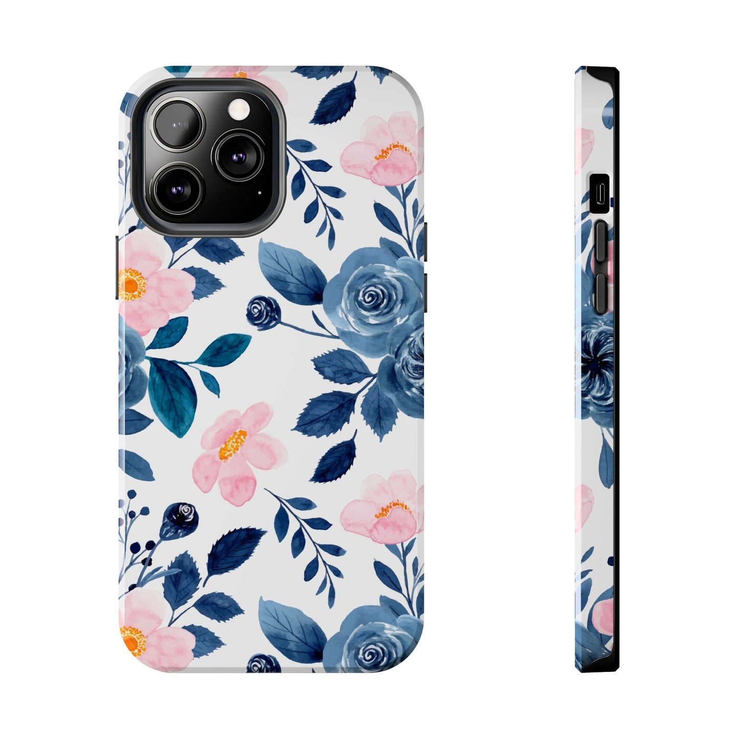 Pastel Garden Charm – iPhone Series Case with Watercolor Flowers