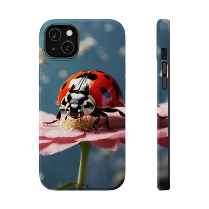 MagSafe iPhone Case: Floral Ladybug Delight