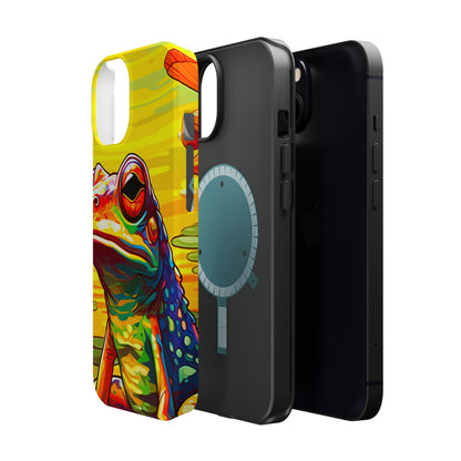 Vibrant Rainbow Frog Design – MagSafe iPhone Case