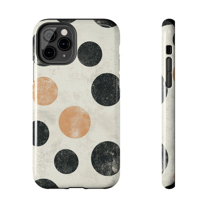 Vintage Polka Dot iPhone Case - Retro Abstract Protective Cover