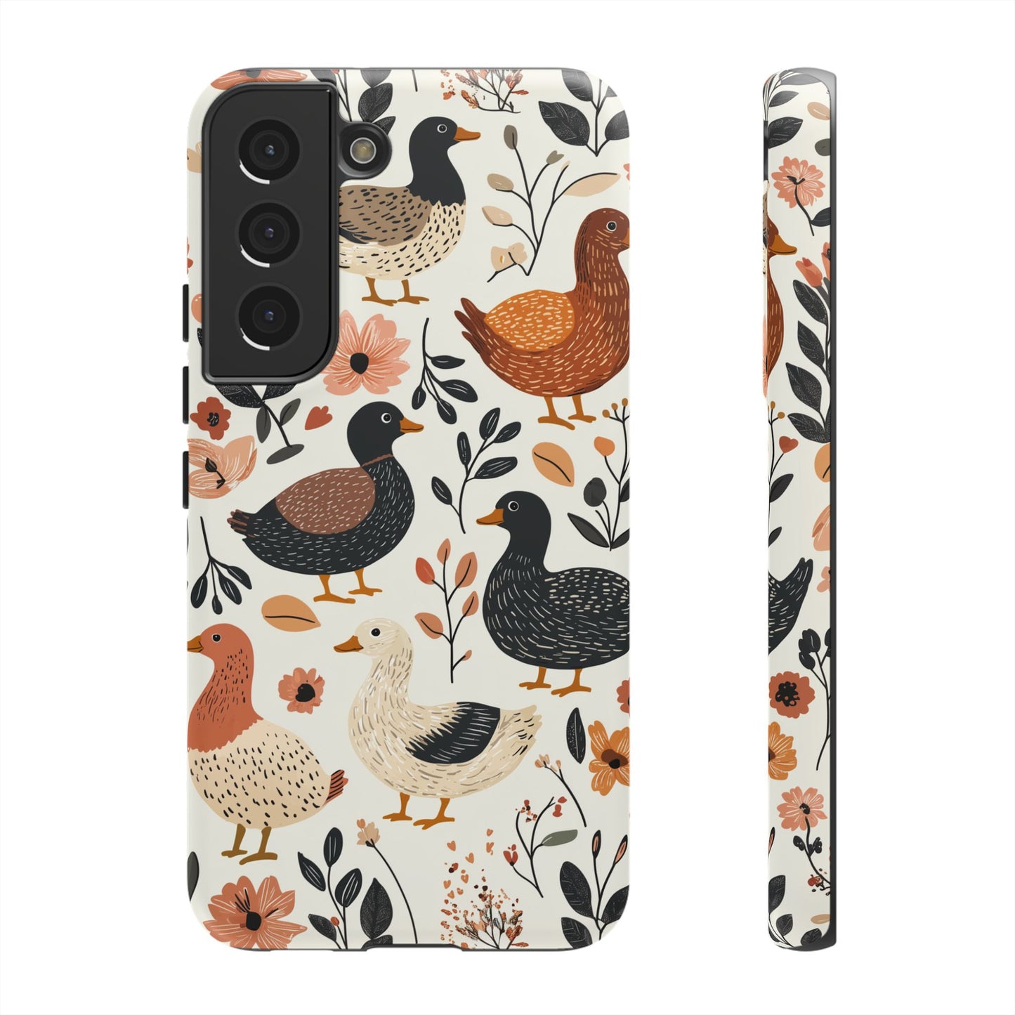 Vintage Duck Case – Floral & Leaf Design