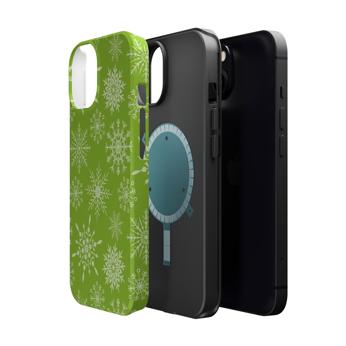 Green Snowflake Pattern – MagSafe iPhone Series Case