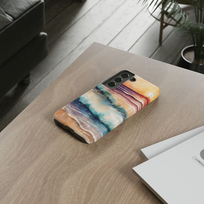 Sunset Waves Samsung Galaxy Case – Vibrant Watercolor Design