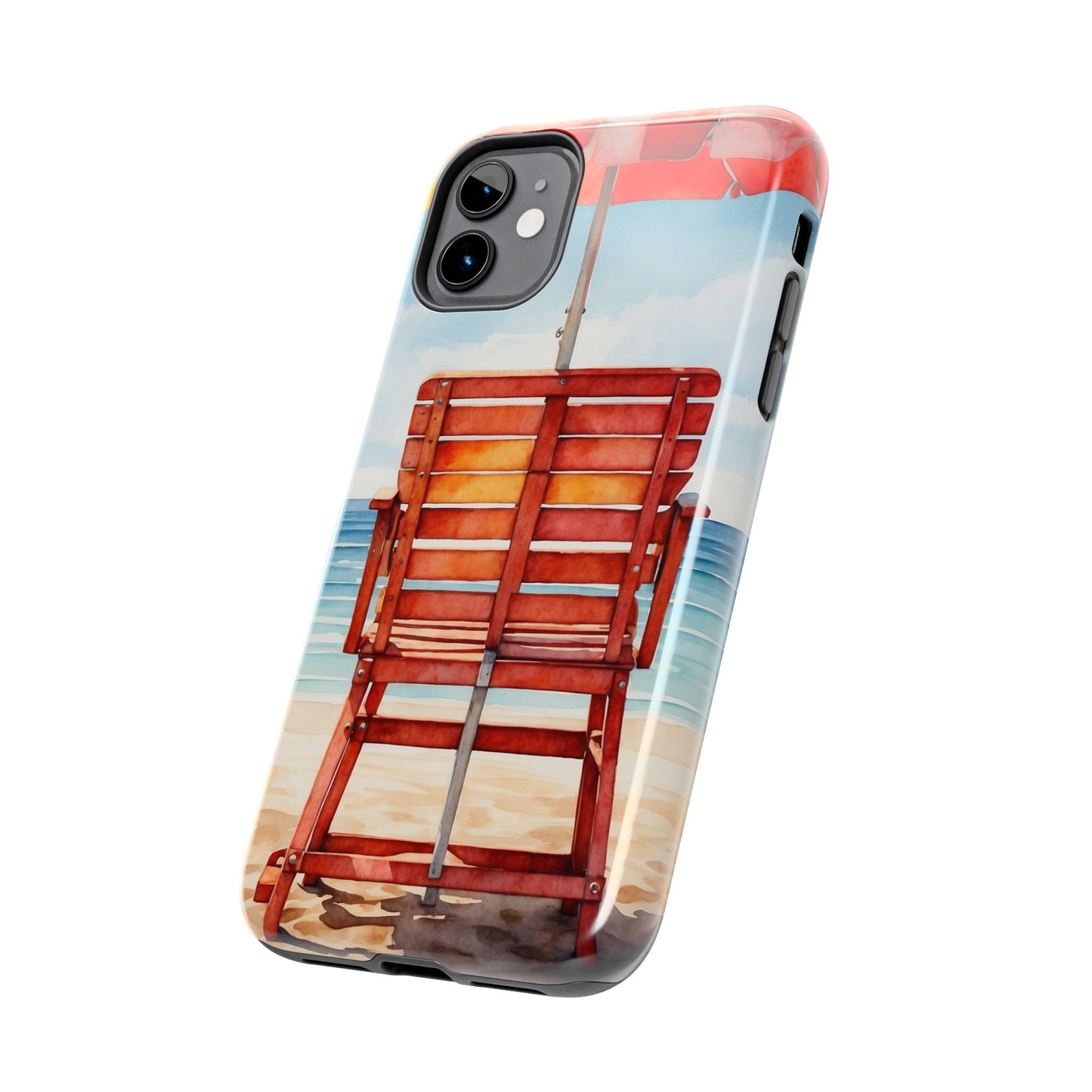 Beachfront Sunset Lounge iPhone Case – Rearview Edition