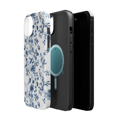 Enchanted Garden Blue Toile iPhone Case