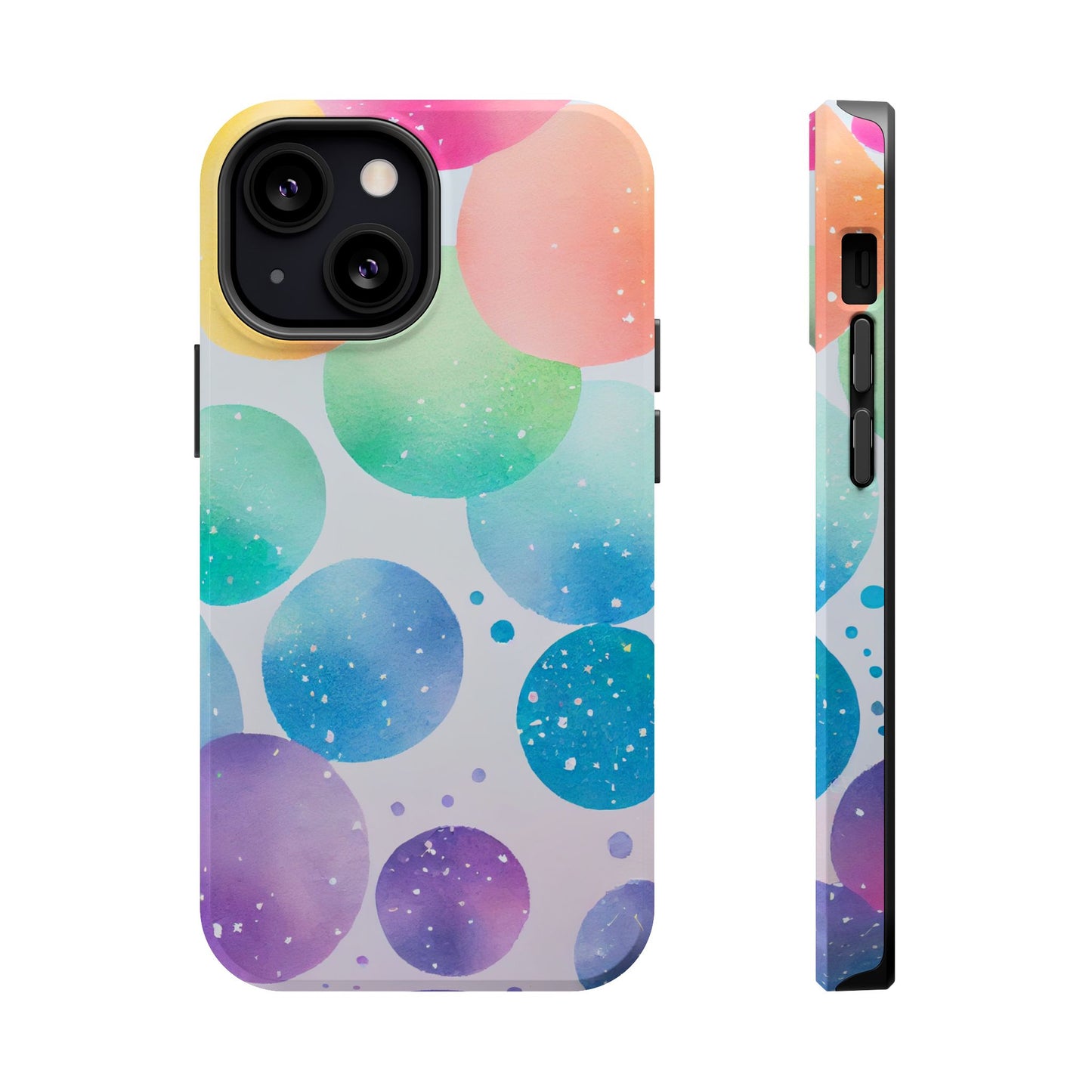 Pastel Galaxy Bubbles  MagSafe iPhone Case – Slim Design, Glossy Finish