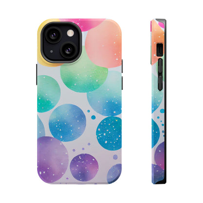 Pastel Galaxy Bubbles  MagSafe iPhone Case – Slim Design, Glossy Finish