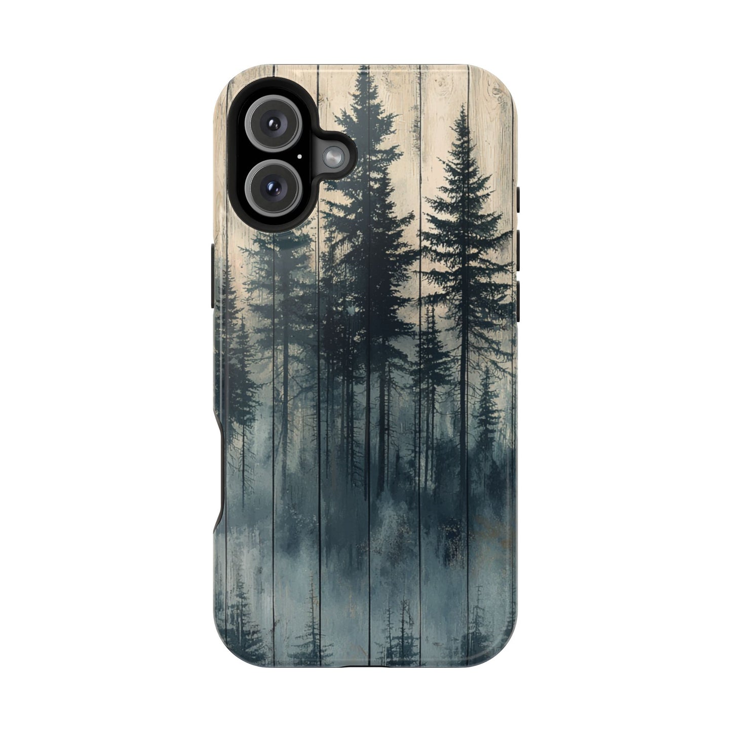 Misty Forest MagSafe iPhone Case - Rustic Nature-Inspired Protective Cover