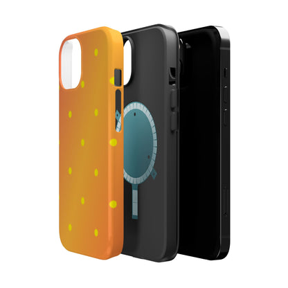 Sunset Gradient Polka Dots MagSafe iPhone Case – Shockproof, Matte Finish, Dual-Layer Protection