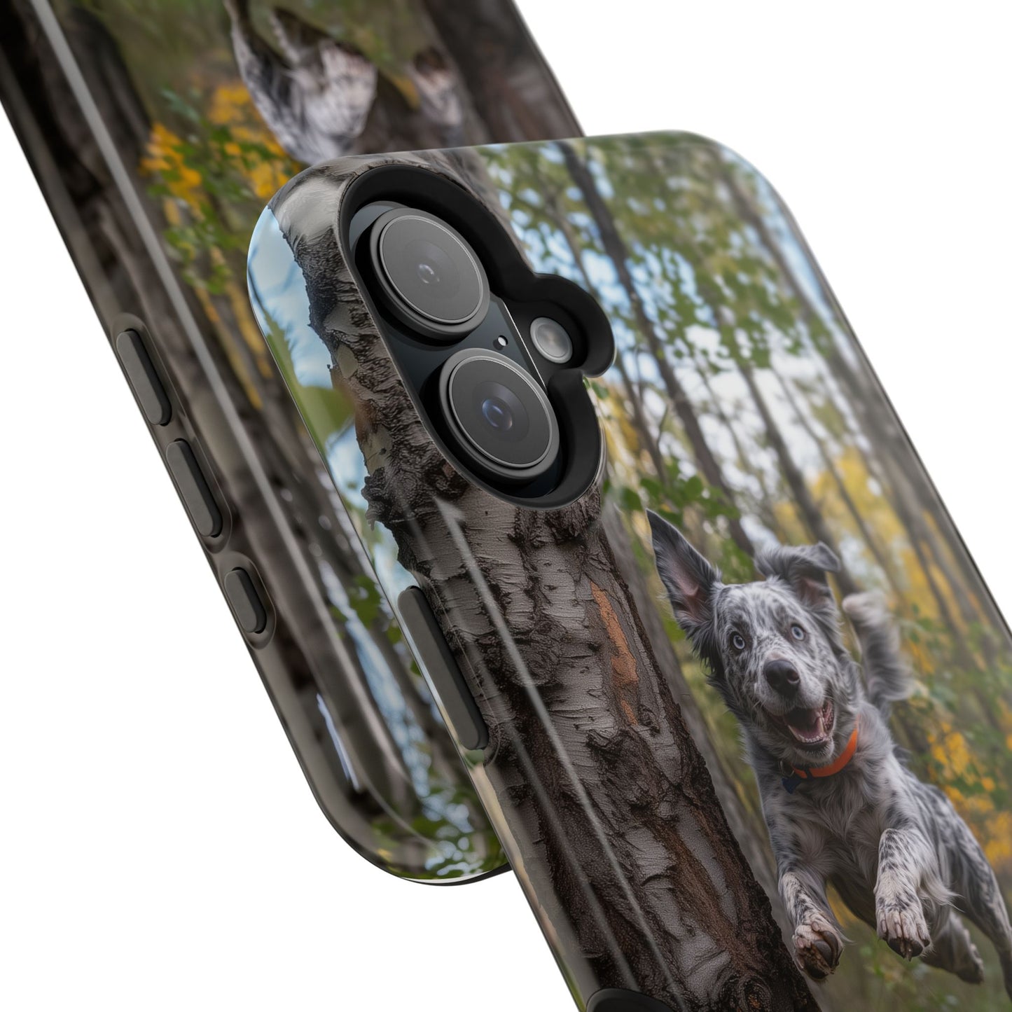 Happy Forest Dog MagSafe iPhone Case – Nature-Inspired Protective Cover