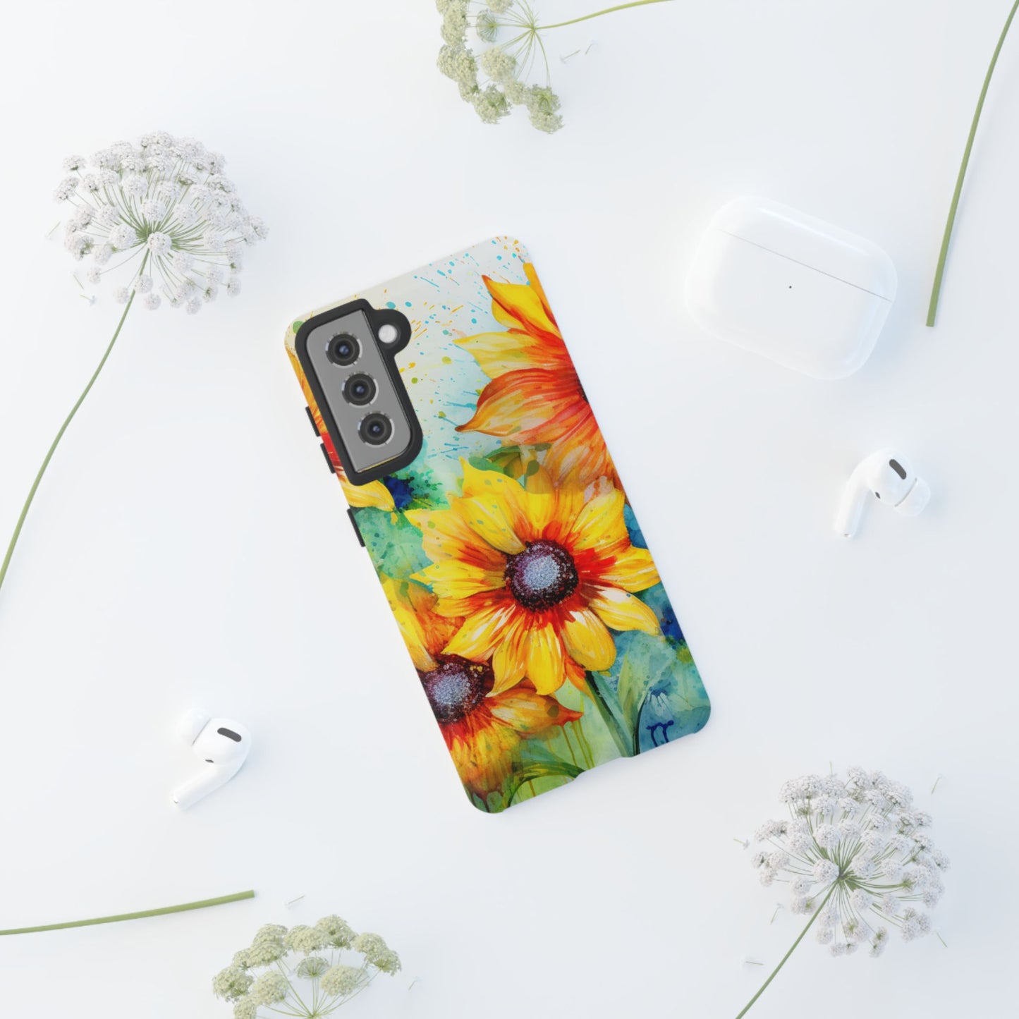 Watercolor Sunflower Splash - Samsung Galaxy Series Case