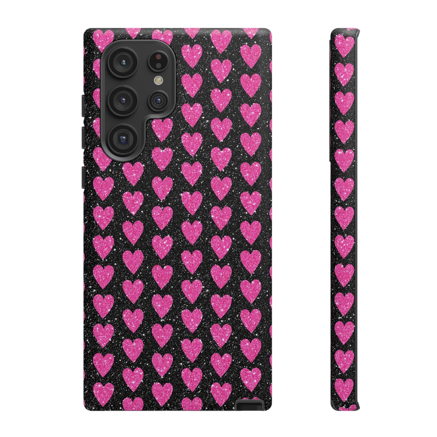 Glitter Pink Hearts Samsung Galaxy Case